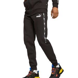 Puma Men's Ess+ Camouflage Taped Logo-Print Fleece Sweatpants